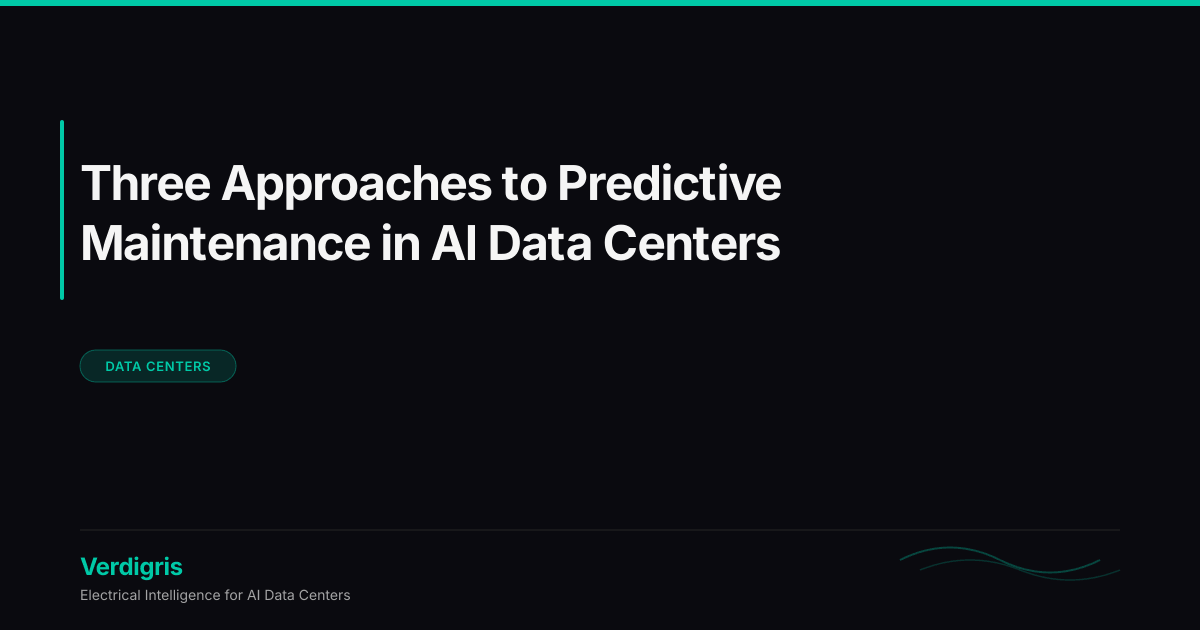 Three Approaches to Predictive Maintenance in AI Data Centers